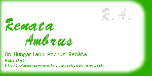 renata ambrus business card