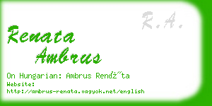 renata ambrus business card